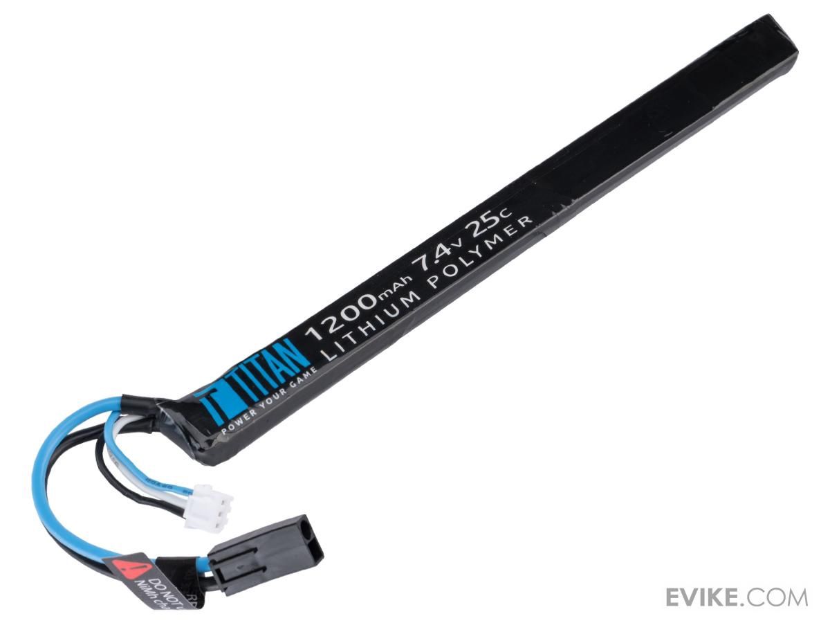 Titan Li-Po 1200mAh 7.4v 25C AK Style Stick, Model: Small Tamiya