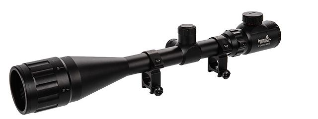Lancer Tactical AOEG 6-24X50 Red &amp; Green Illuminated Scope (Color: Black)