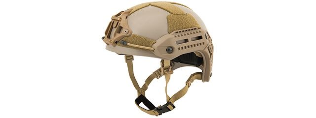 Lancer Tactical MT Type Tactical Airsoft Helmet w/ Accessory Rail (TAN)