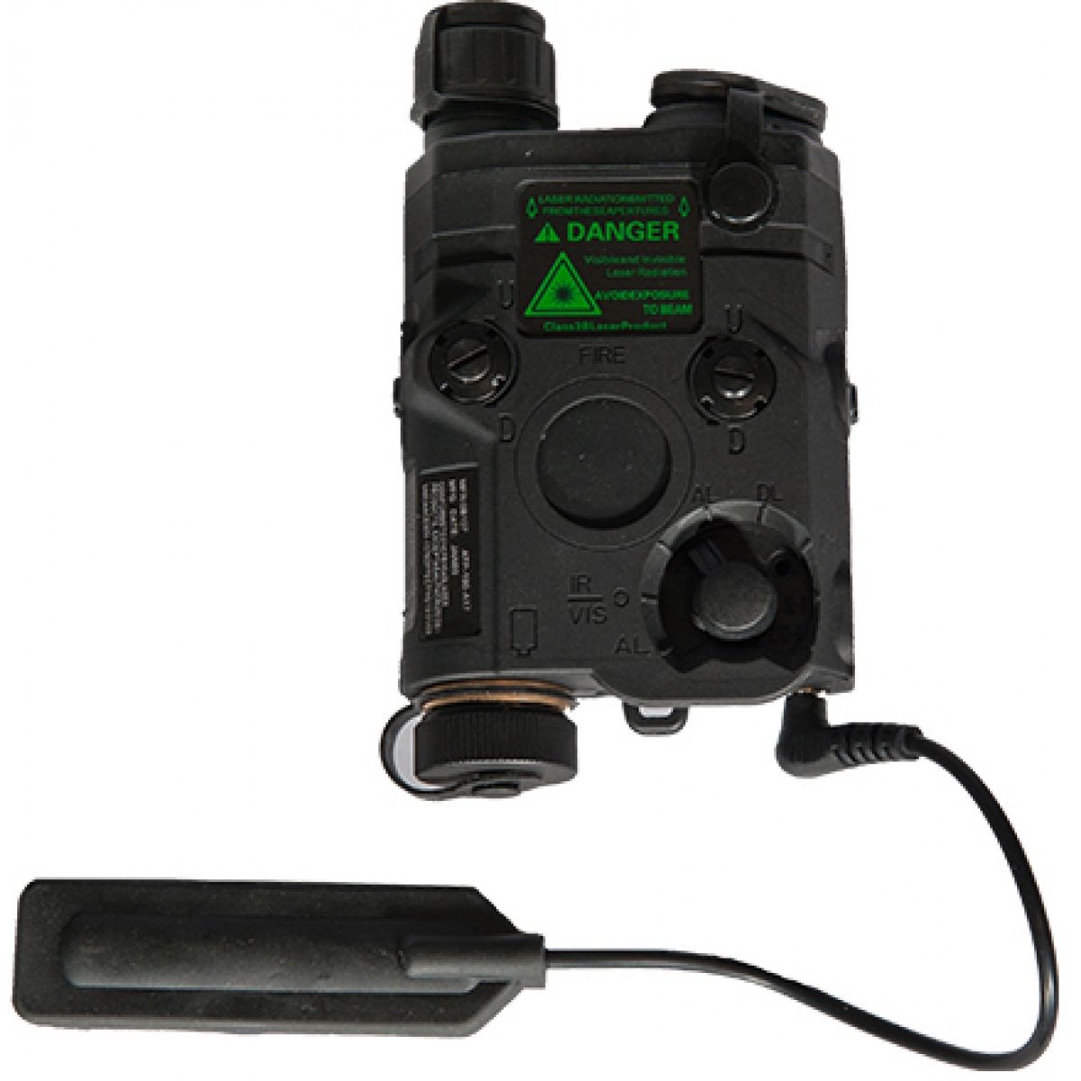 AC-377 AN/PEQ - 15 White LED Green laser w/ IR Lens, Color: Black