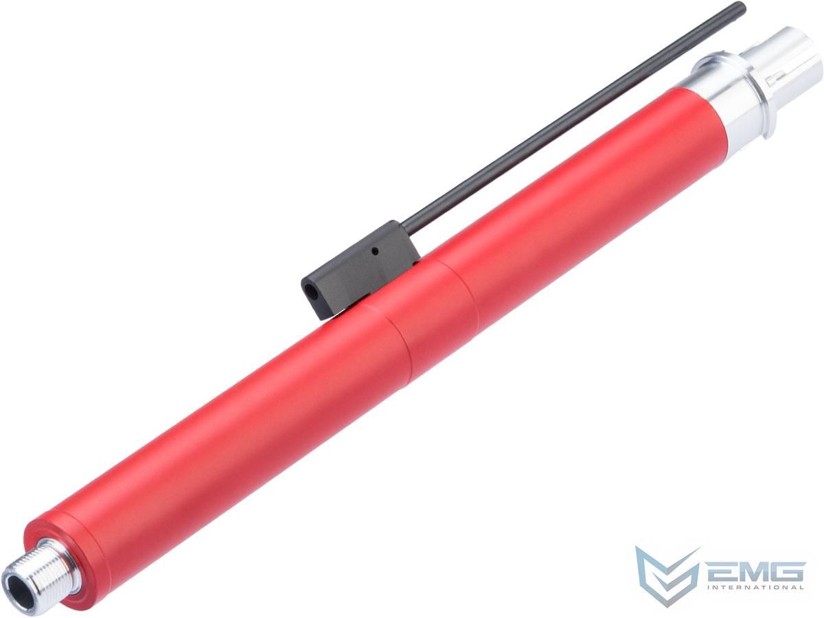 EMG / Falkor Defense Double-Jacketed CNC Aluminum Airsoft AEG Outer Barrel, Colour and size: Red 10.5