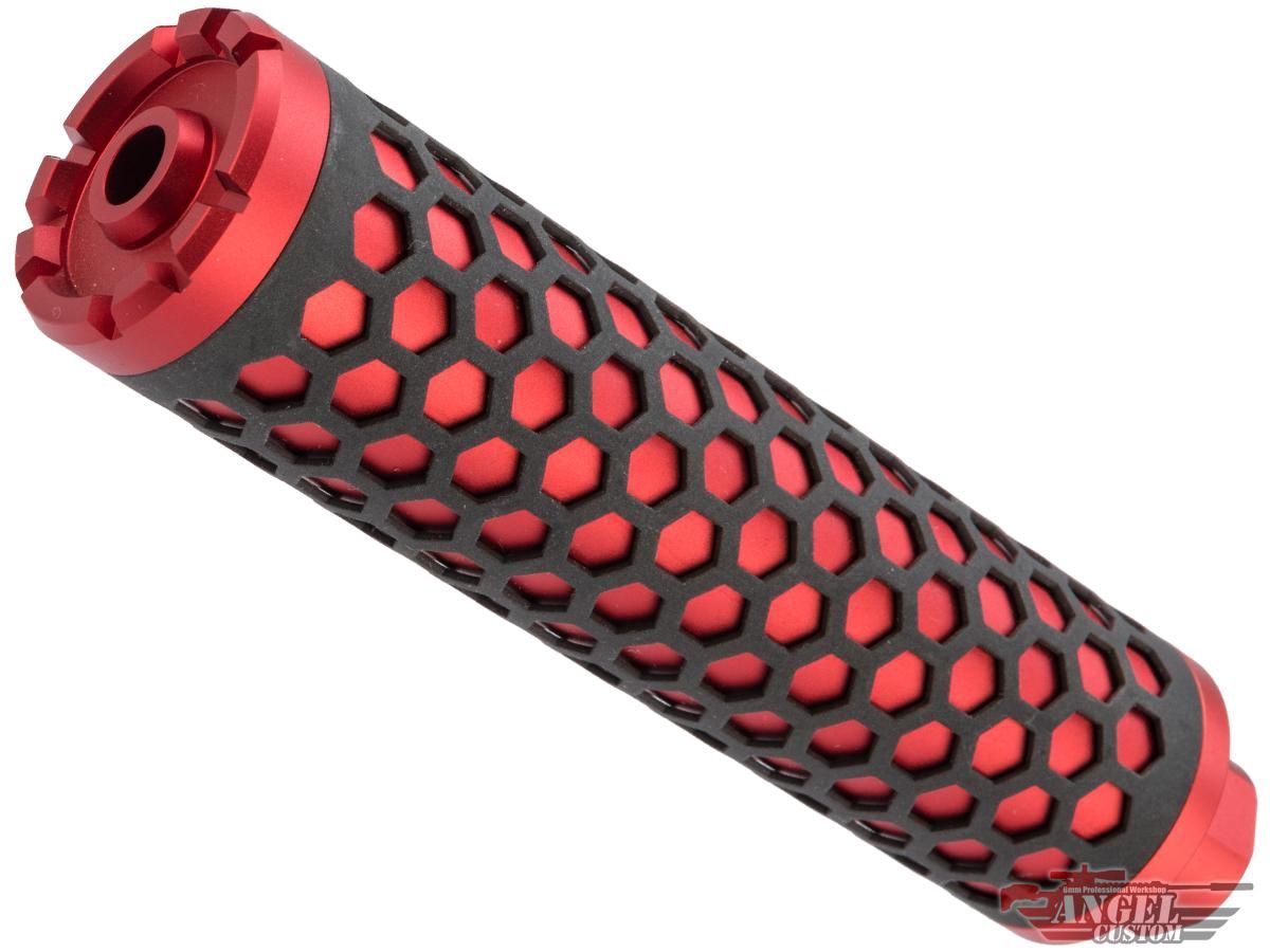 Angel Custom HIVE Airsoft Suppressor Barrel Extension (Model: 160mm / 14mm Neg. / Red)