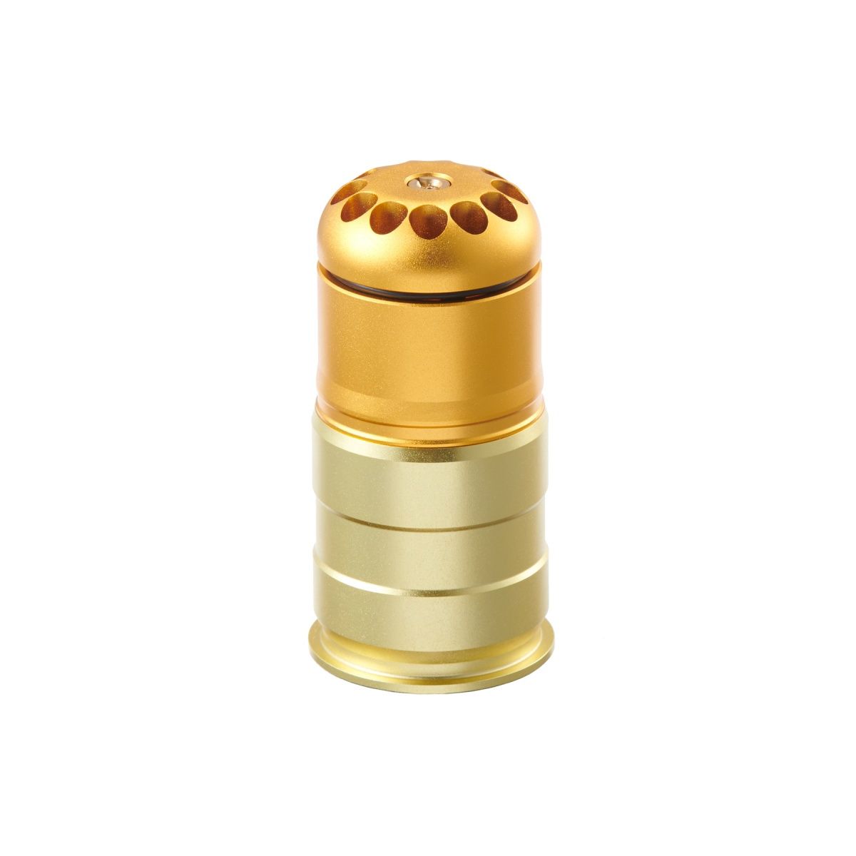 Lancer Tactical CNC Aluminum Airsoft 40mm Green Gas Grenade Shell, Model: 96 Round - Gold
