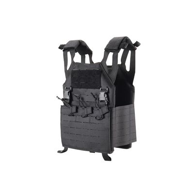 Lancer Tactical Laser Cut MOLLE Plate Carrier - (Black)