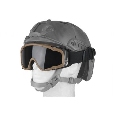 Lancer / UKArms Helmet Mounted Goggles - Tan