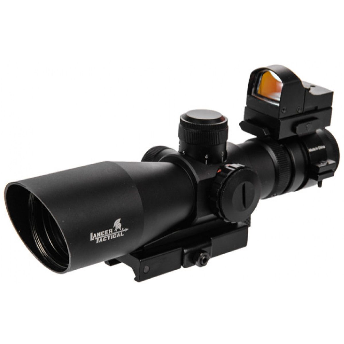 Lancer Tactical 3-9X Red &amp; Green Long Range Scope w/ Red Dot Sight