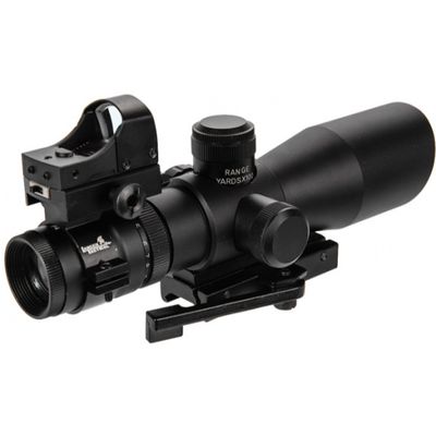 Lancer Tactical 3-9X Red &amp; Green Long Range Scope w/ Red Dot Sight