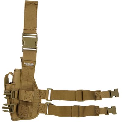 Lancer Tactical Airsoft Drop Leg Nylon Holster Accessory (Color: Tan)