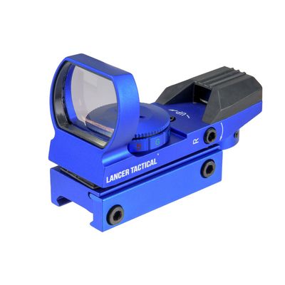 Lancer Tactical Red / Green Dot Reflex Sight w/ 4 Reticles (Color: Blue)