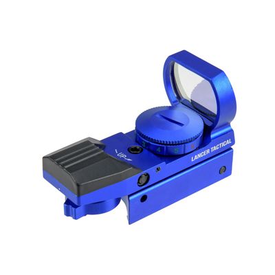 Lancer Tactical Red / Green Dot Reflex Sight w/ 4 Reticles (Color: Blue)