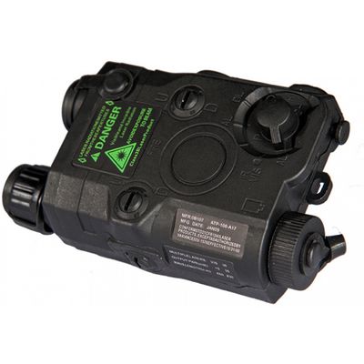 Lancer Tactical PEQ - 15 Green Tactical Laser - BLACK w/ Battery Case