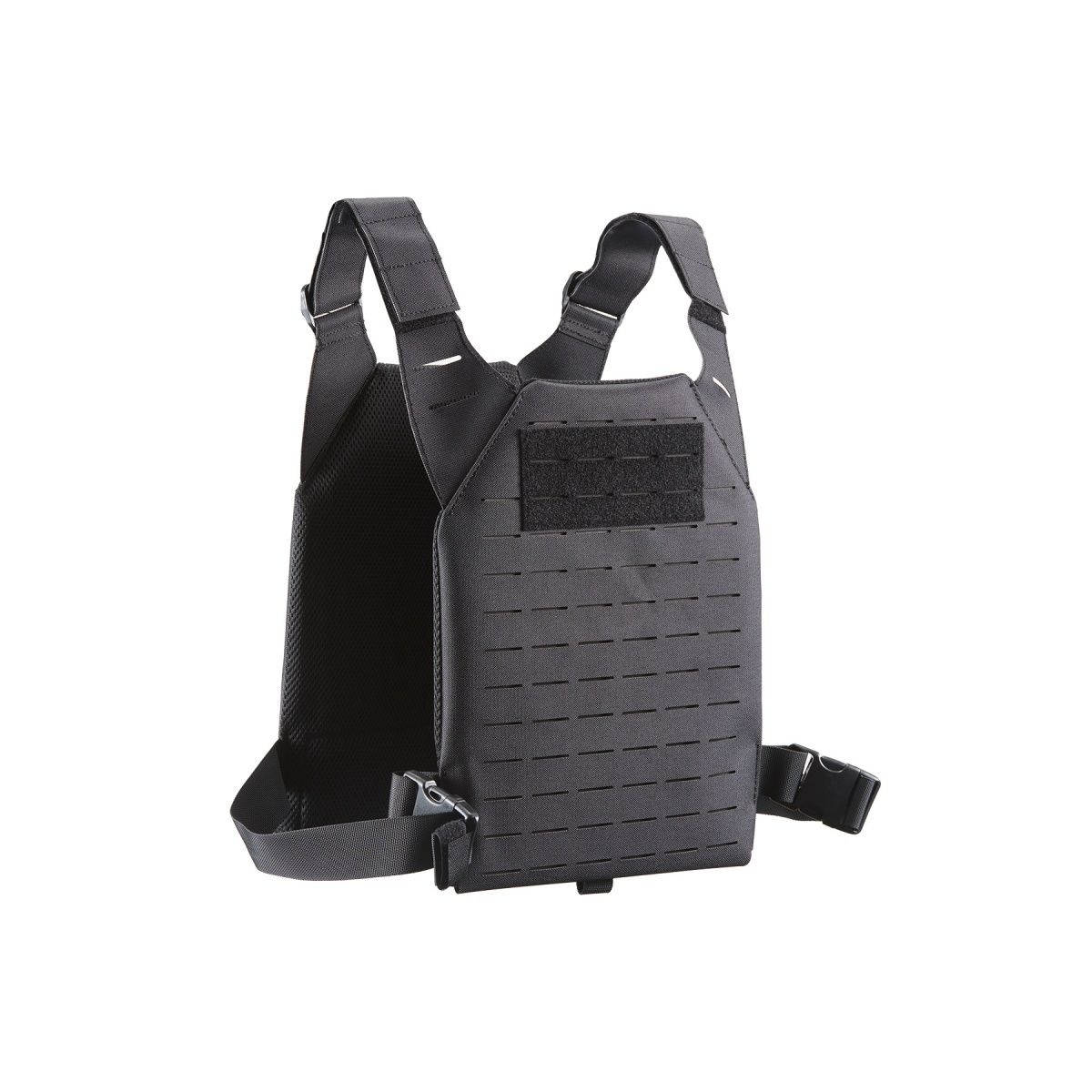 Lancer Tactical Low Profile Laser Cut MOLLE Plate Carrier, Color: Black