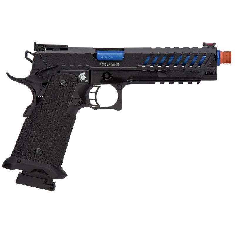 Lancer Tactical Knightshade Hi-Capa Gas Blowback Airsoft Pistol (Color: Black &amp; Blue)