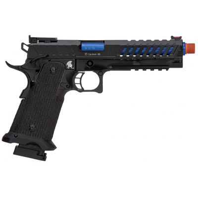 Lancer Tactical Knightshade Hi-Capa Gas Blowback Airsoft Pistol (Color: Black &amp; Blue)