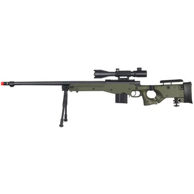 Well Airsoft MK96 Bolt Action Rifle w/ Barrel, Scope &amp; Bipod - GREEN