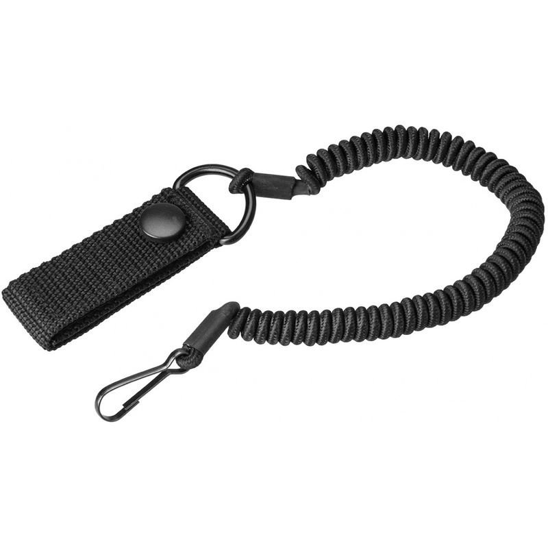 Opsmen Tatical Lanyard w/ Snap Button Belt Connector - BLACK