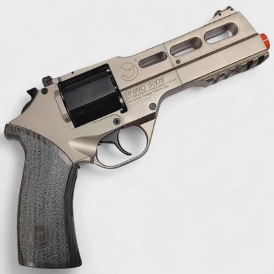 Used -Limited Edition Airsoft Chiappa Rhino 50DS CO2 Revolver (Silver)