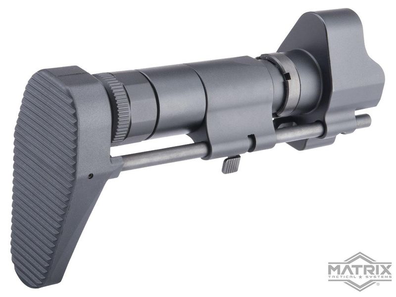 Matrix Adjustable PDW Retractable Stock for MP5K Airsoft AEGs - Black