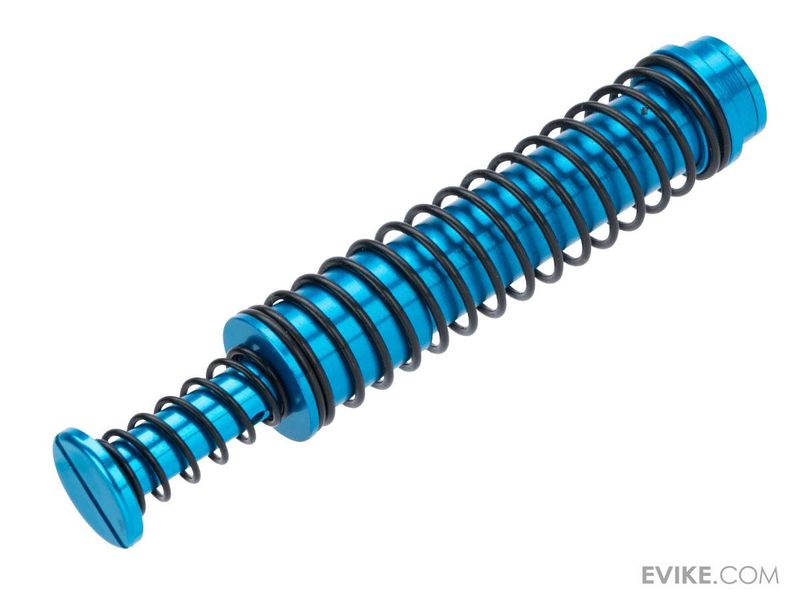 MITA Enhanced Aluminum Recoil Spring Guide for Elite Force / UMAREX GLOCK 17 Gen4 Airsoft Gas Blowback Pistols (Color: Blue)