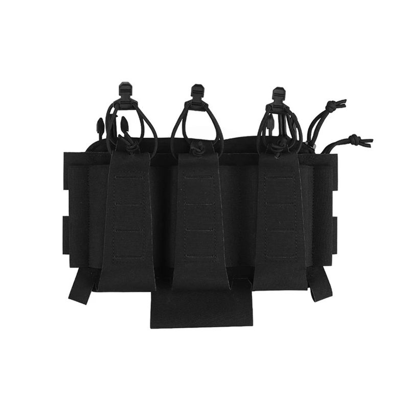 Code 11 Triple Function Pouch 5.56mm Flexible Kit For Tactical Vests - BLACK