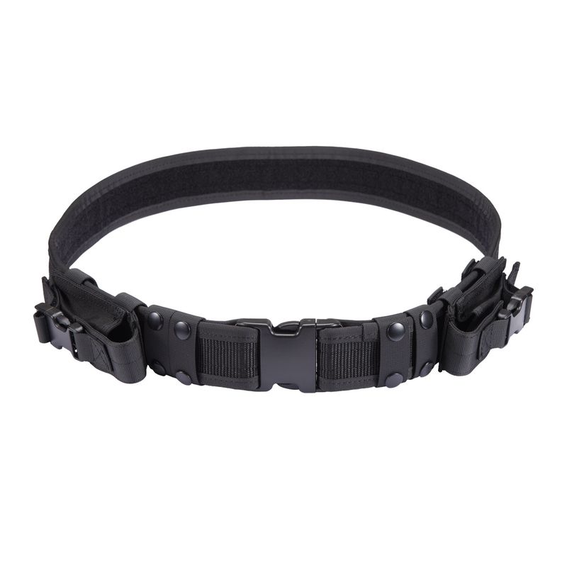 Code 11 Tactical Battle Belt w/ Pistol Magazine Pouches (Color: Black)
