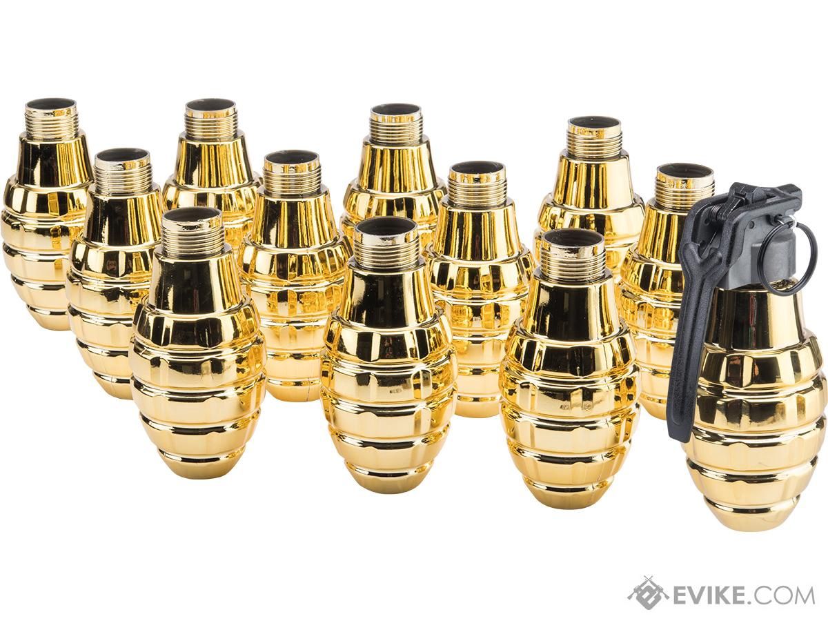 APS Thunder B Airsoft CO2 Simulation Grenade (Core w/ 12 Shells), Style: GOLD - Pineapple