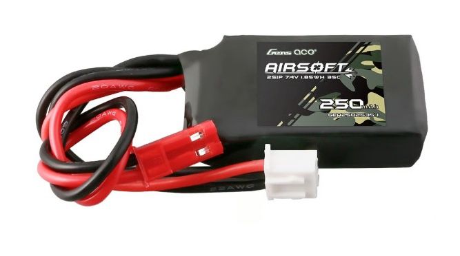 Gens Ace - LIPO Battery 250mAh 2S 35C 7.4V JST