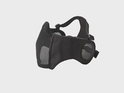 Strike Systems Metal Mesh Mask with Cheek Pads and Ear Protection, Black