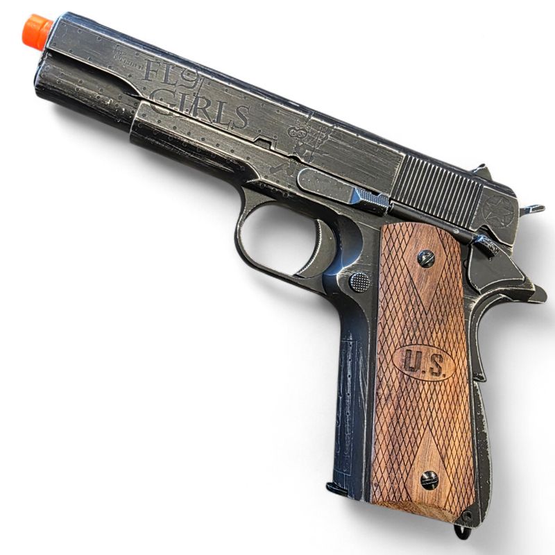 Used Auto-Ordnance Licensed Custom 1911 Gas Blowback Pistol Licensed by Cybergun x AW Customs (Model: Fly Girls)