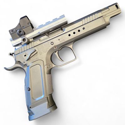 Used Cybergun Tanfoglio Licensed Limited Edition Custom Airsoft GBB Pistol by KWC w/ Compensator, Sight, &amp; Sight Rail