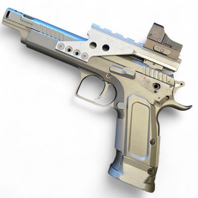 Used Cybergun Tanfoglio Licensed Limited Edition Custom Airsoft GBB Pistol by KWC w/ Compensator, Sight, &amp; Sight Rail