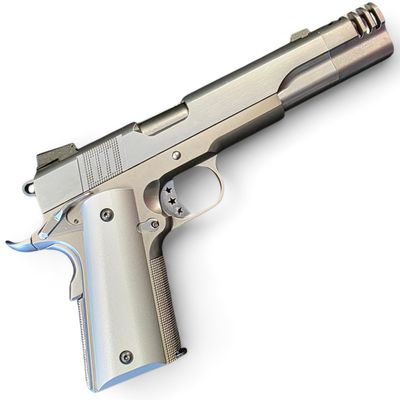Used AW Custom NE31 "Hitman" Series 1911 Gas Blowback Pistol w/ Muzzle Compensator (Color: Silver)