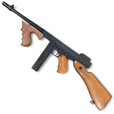 Used Cybergun Licensed Thompson 1928 "Chicago Typewriter" Airsoft AEG Rifle w/ Imitation Wood Furniture