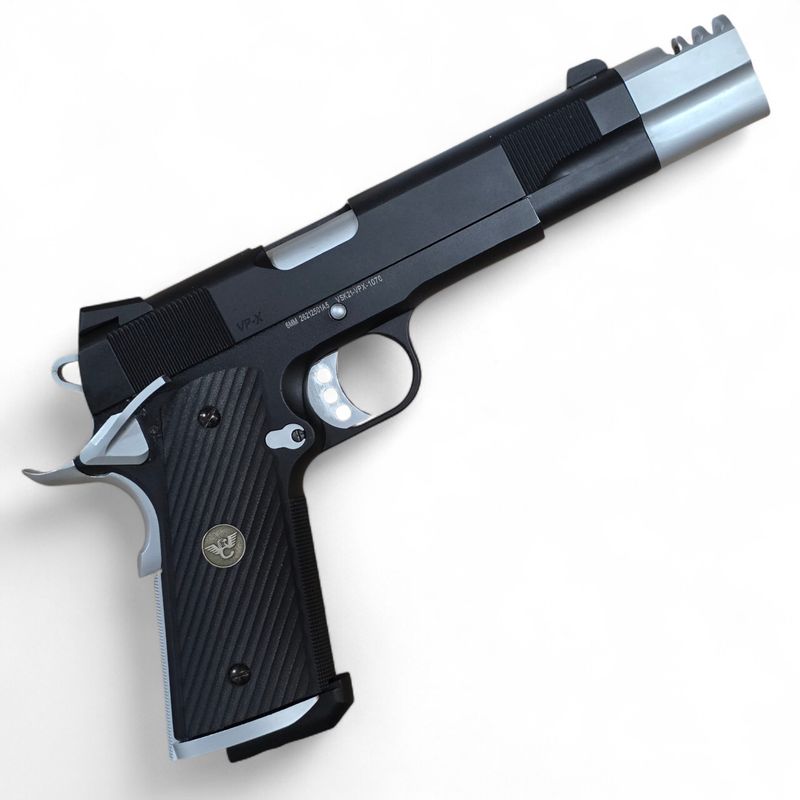 Used Vorsk Airsoft VX-9 Agency Gas Blowback Pistol - Black &amp; Chrome