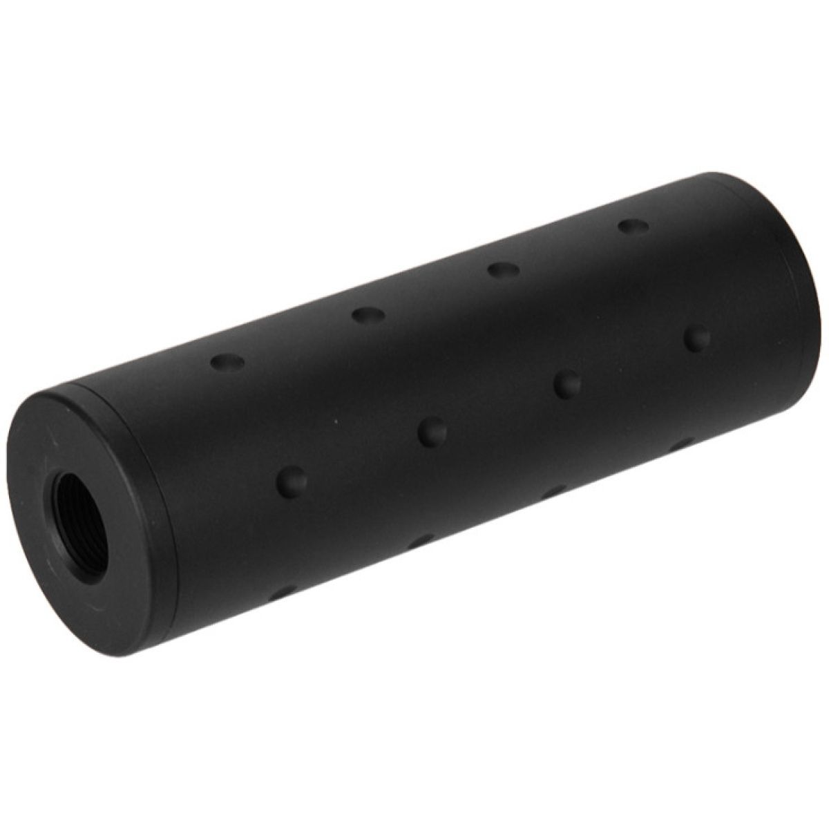 Lancer Tactical Airsoft Dotted Short Mock Suppressor, Color: Black