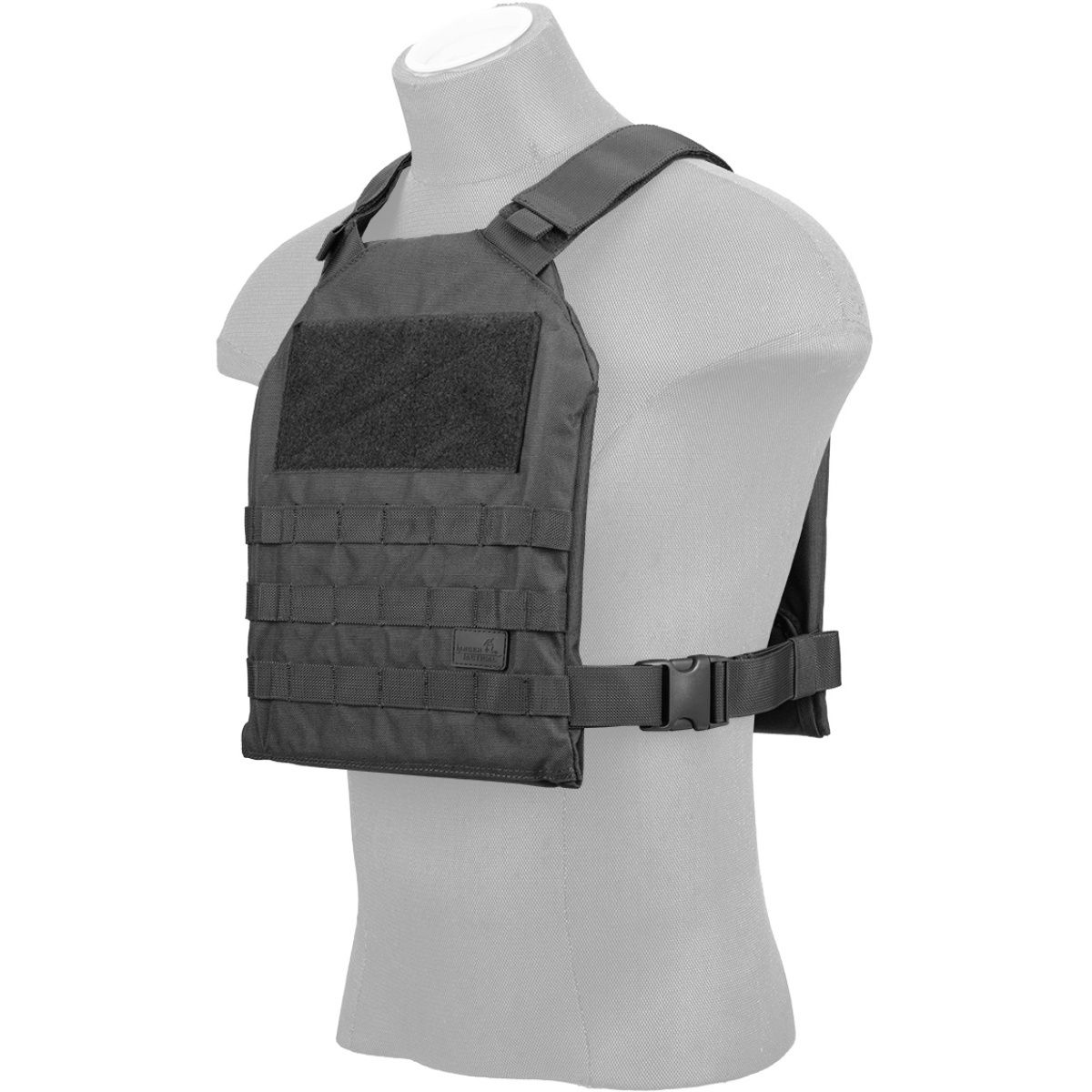 Lancer Tactical Standard Issue 1000D Nylon Tactical Vest, Color: Black
