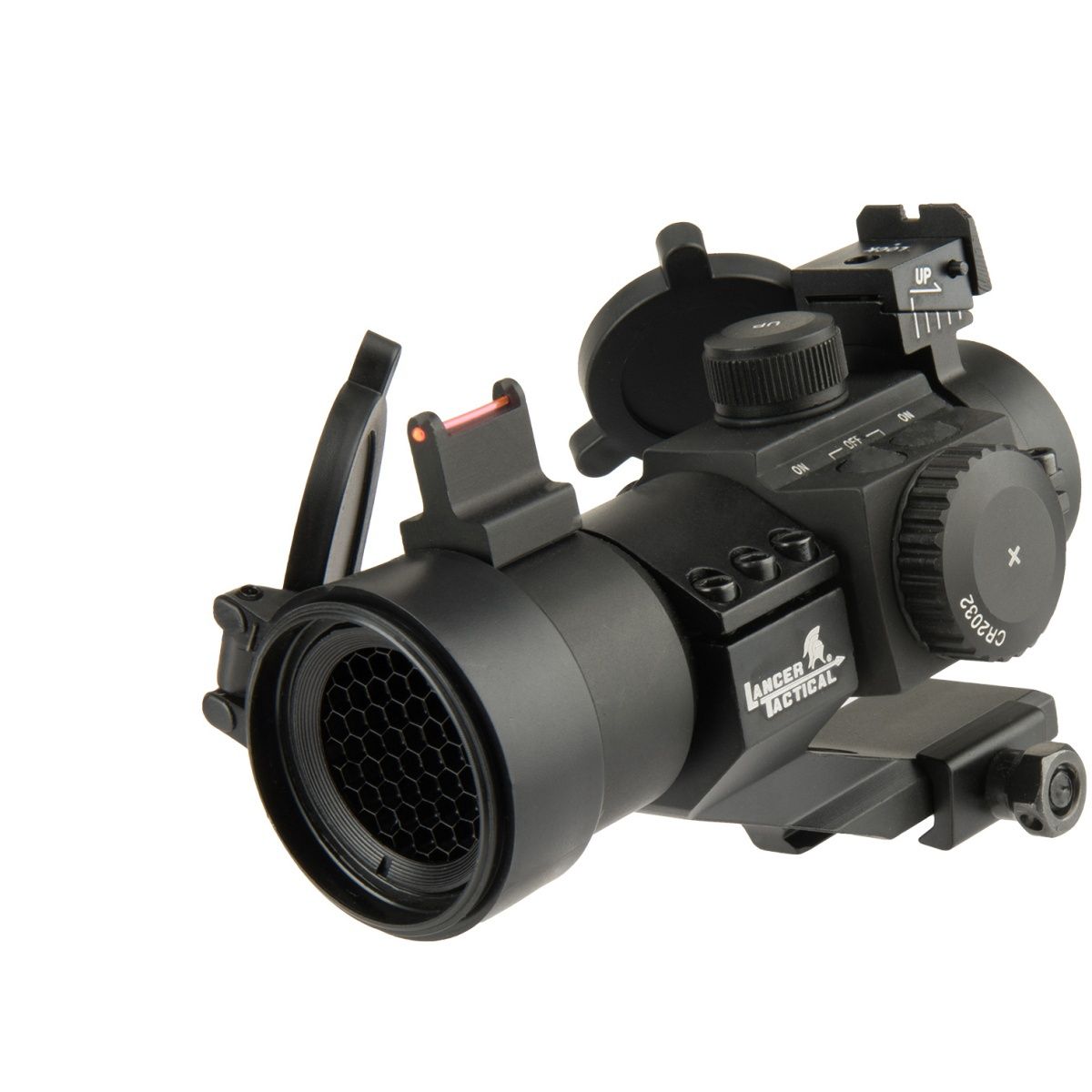 Lancer Tactical Outdoor Fiber Sight and Red Dot Hunting Scope - BLACK