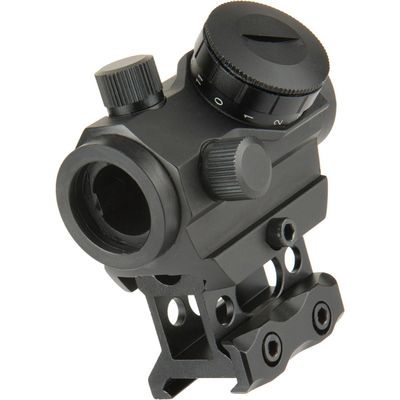 Lancer Tactical 1 x 30 Mini Red/Green Dot Sight w/ Picatinny Riser - BLACK
