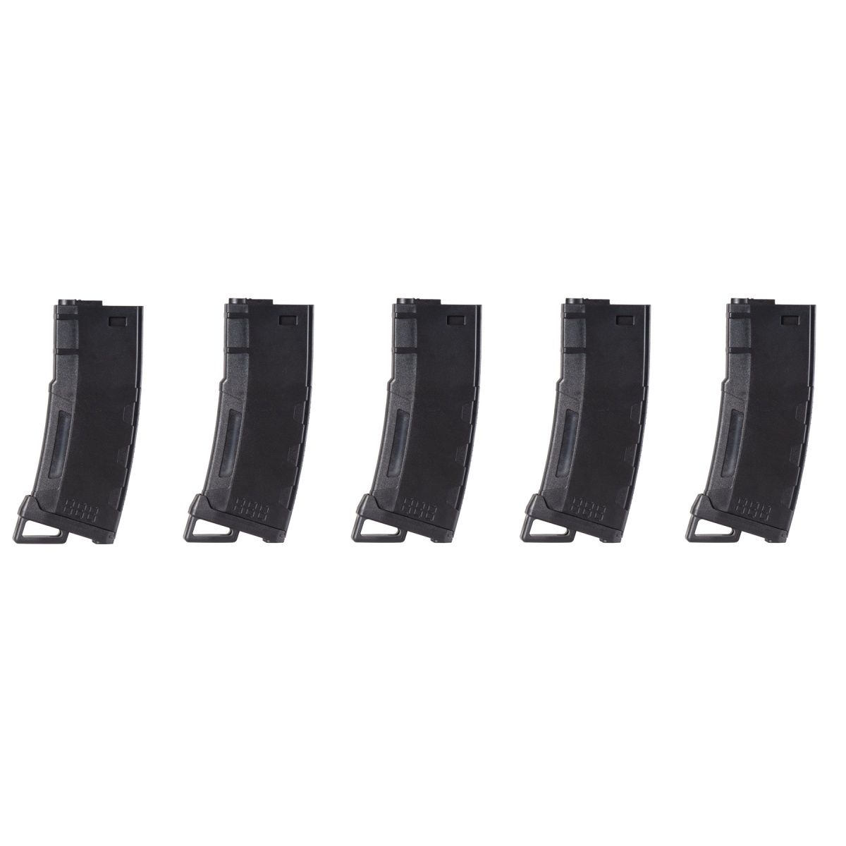 Lancer Tactical 130 Round High Speed Mid-Cap Magazine Pack of 5, Color: Black