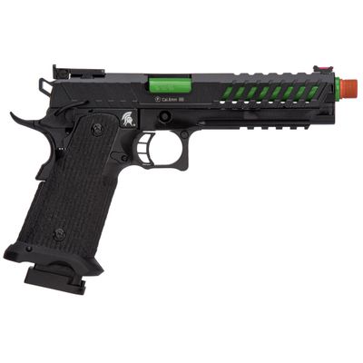 Lancer Tactical Knightshade Hi-Capa Gas Blowback Airsoft Pistol (Color: Black &amp; Green)