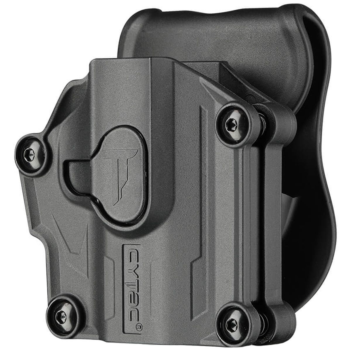 Cytac Right Handed Mega-Fit Hard Shell Holster for Compact Pistols (Color: Black)