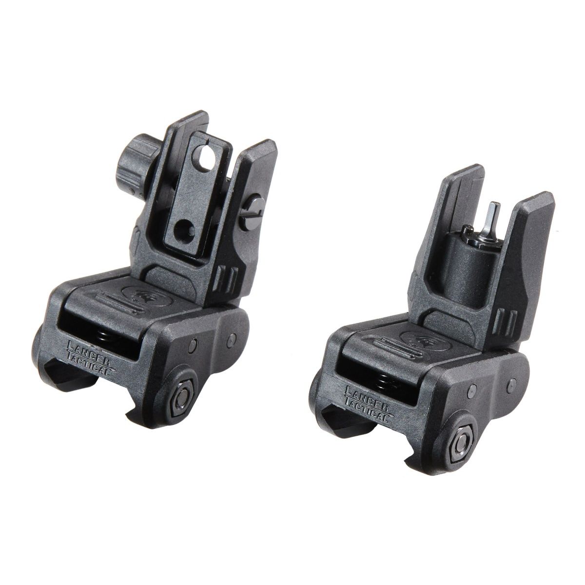 Lancer Tactical LT M4 Flip Up Front and Rear Sight Set - (Black)