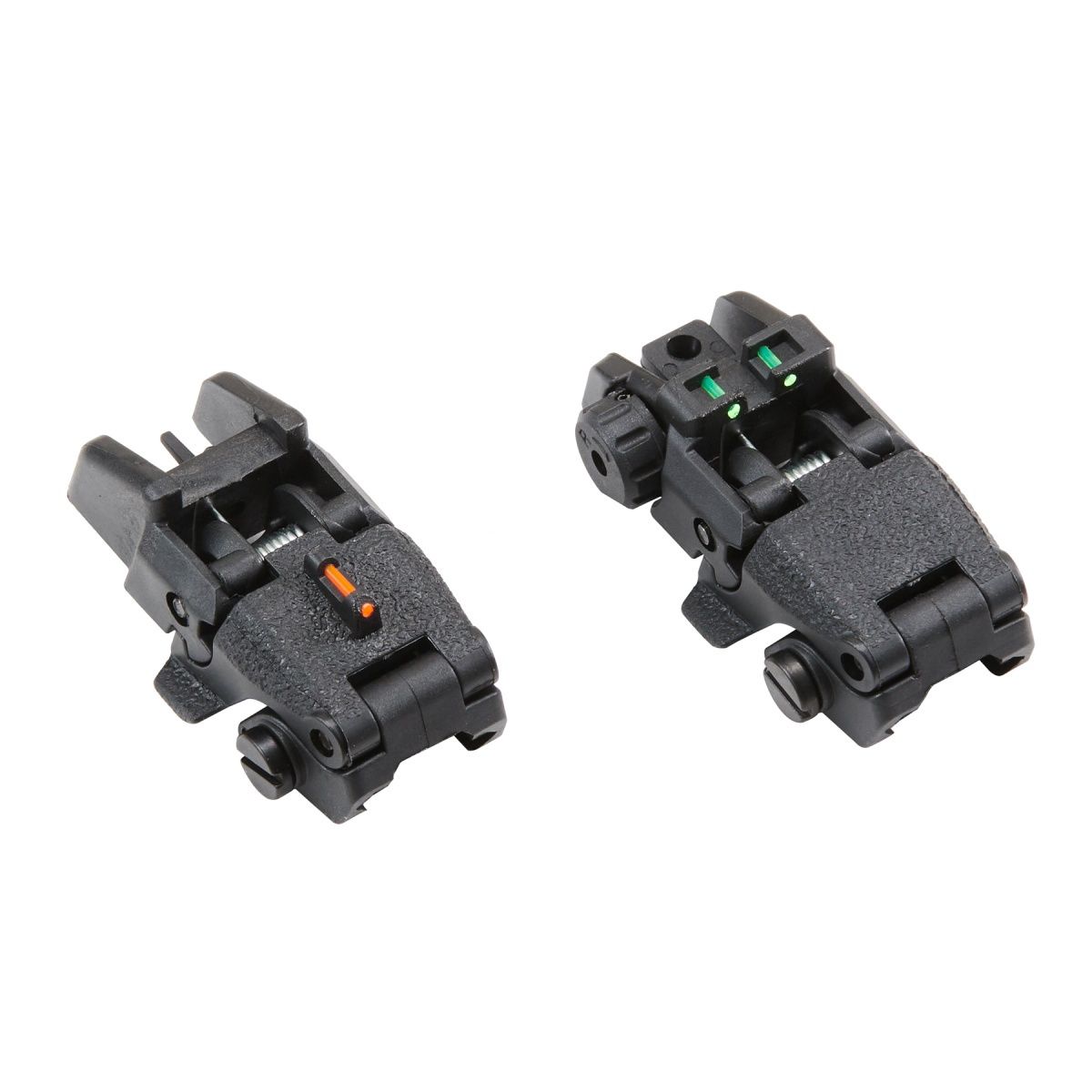Golden Eagle Fiber Optic Flip Up Sight Set for Airsoft Rifles - (Black)
