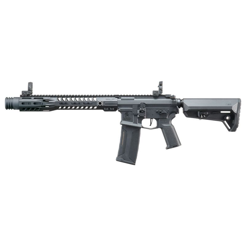 SLR SD - Lancer Tactical Gen 3 AEG Airsoft Rifle w/ Licensed SLR Handguard &amp; Mock Suppressor - (Black) - 13"