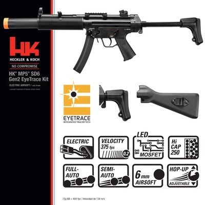 HK MP5 GEN2 SD6 Kit (Deans)- W/EYE TRACE - METAL Upper