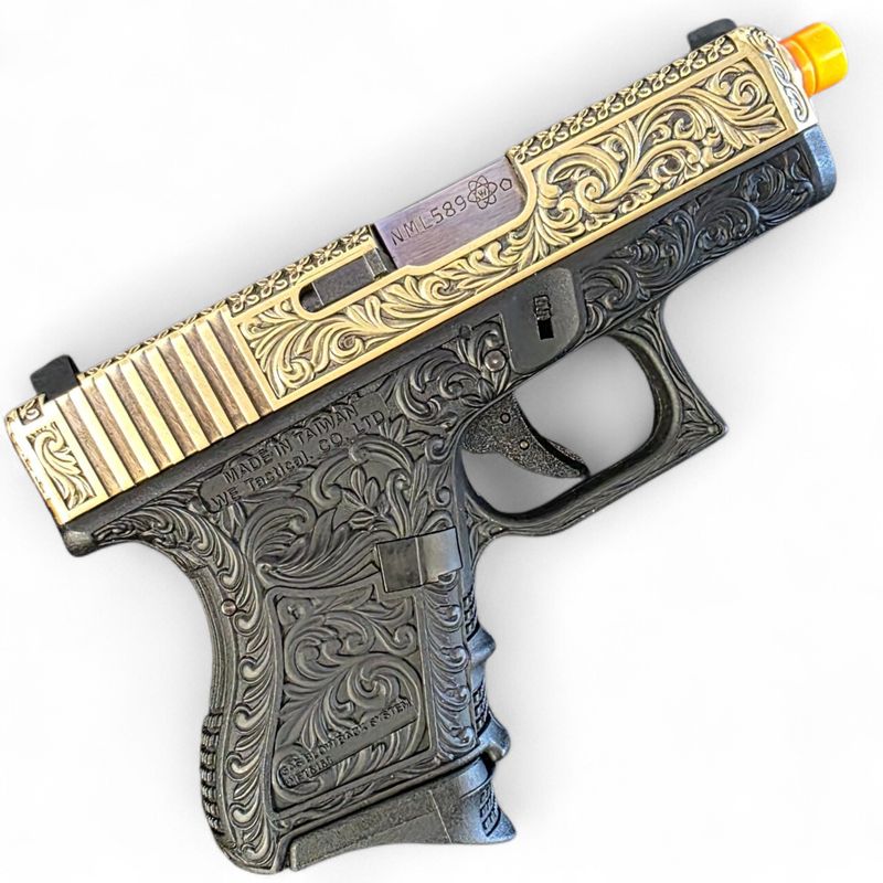 Used WE Tech Floral Pattern Gas Pistol w/ Full-Auto (~6" Upper)