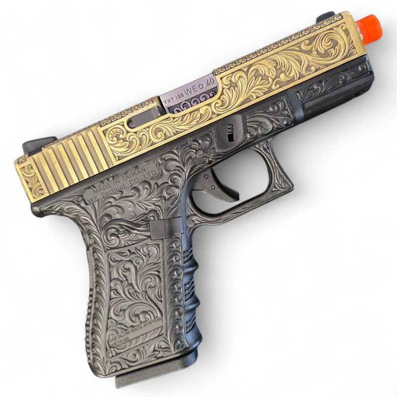 Used WE Tech Floral Pattern Gas Pistol w/ Full-Auto (~6.5" Upper)