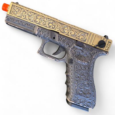 Used WE Tech Floral Pattern Gas Pistol w/ Full-Auto (~7" Upper)