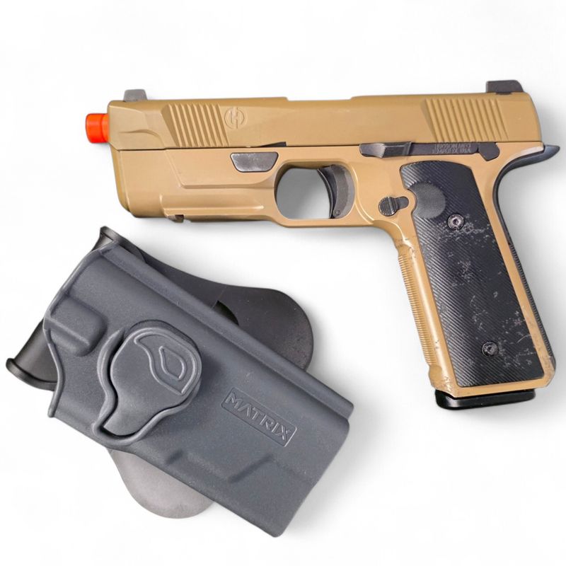 Used EMG x Hudson H9 Gas Blowback Airsoft Parallel Training Pistol (Color: Flat Dark Earth / Green Gas) | Pre-Owned