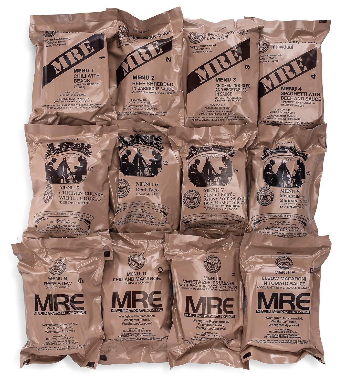 Military Surplus MRE Meals Ready to Eat (1 Meal)